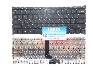 Оригинальная клавиатура для ноутбука Acer Swift 5 SF514-51, SF514-51G, SF514-52, SF514-51-N78 series, black, ru, (VER.2)