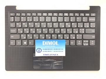 Оригинальная клавиатура для ноутбука Lenovo Ideapad 120S-11IAP series, uk, gray, черная передняя панель, тачпад