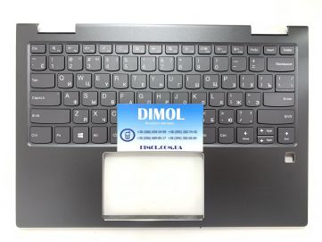 Оригинальная клавиатура для ноутбука Lenovo Yoga 730-13 series, ru, gray, подсветка, серая передняя панель