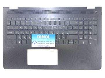 Оригинальная клавиатура для ноутбука HP Pavilion X360 15-BR, Pavilion X360 15T-BR series, rus, black, передняя панель
