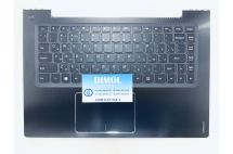 Оригинальная клавиатура для ноутбука Lenovo Ideapad U430, U430P, U430T series, black, ru, черная передняя панель, подсветка