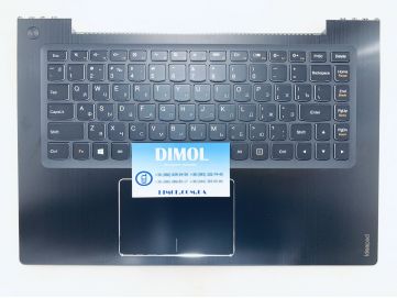 Оригинальная клавиатура для ноутбука Lenovo Ideapad U430, U430P, U430T series, black, ru, черная передняя панель, подсветка