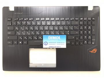Оригинальная клавиатура для ноутбука Asus ROG Strix GL553 series, ua, black, подсветка, передняя панель