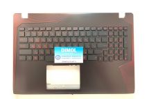 Оригинальная клавиатура для ноутбука Asus ROG Strix GL553 series, ru, black, красная подсветка, передняя панель