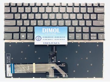 Оригинальная клавиатура для ноутбука Lenovo IdeaPad Slim 7-14ARE05, 7-14IIL05, 5-14IIL, 5-14ALC, 5-14ARE, 5-14ITL series, ru, серый, подсветка