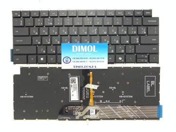 Оригинальная клавиатура для ноутбука Dell Inspiron 5310, 5320, 5410, 5418, 5420, 5620 series, rus, black, подсветка