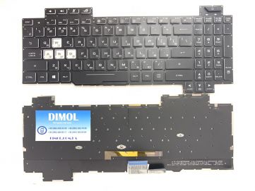 Оригинальная клавиатура для ноутбука Asus ROG Strix Scar II GL704, GL704GM-DH74, GL704GV-DS74, GL704GW series, ru, черный, RGB-подсветка