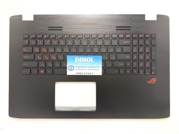Оригинальная клавиатура для ноутбука Asus Rog GL752, GL752V, GL752VL, GL752VW, GL752V, GL742V, GL742VL, GL742VW series, black, подсветка, передняя панель
