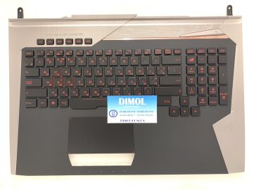 Оригинальная клавиатура для ноутбука Asus ROG G752, G752VT, G752VY series, rus, black, подсветка, передняя панель