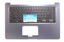 Оригинальная клавиатура для ноутбука Asus Vivobook 15 X510, X510UQ, A510U, F510U series, ua, black, фиолетовая передняя панель, подсветка 