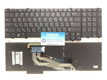 Оригинальная клавиатура для ноутбука Dell Latitude E5540 series, ru, black, подсветка
