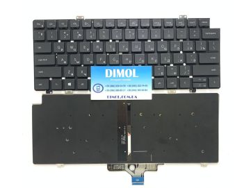 Оригинальная клавиатура для ноутбука Dell Latitude 5420, 5421, 5430, 7420, 7520, 5440, 7430, 7320, 5320 series, rus, black, подсветка