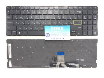Оригинальная клавиатура для ноутбука Asus Vivobook S533, S533E, S533EA, S533F, S533FA series, ru, черный, подсветка