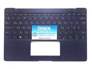 Оригинальная клавиатура Asus Zenbook 3 UX390, UX390UA series, ua, синий, синяя передняя панель, подсветка 