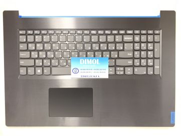 Оригинальная клавиатура для ноутбука Lenovo IdeaPad L340-17IRH series, rus, gray, темно-серая передняя панель