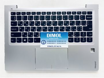 Оригинальная клавиатура для Lenovo IdeaPad 710S Plus-13ISK series, black, ukr, серебристая передняя панель, подсветка, тачпад