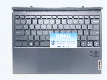 Оригинальная клавиатура для Lenovo Duet 7 BT Folio Yoga 2020 series, grey, rus, серая передняя панель, тачпад