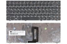Оригинальная клавиатура для Lenovo IdeaPad Z450, Z460, Z460A, Z460G series, black, (gray frame), ru