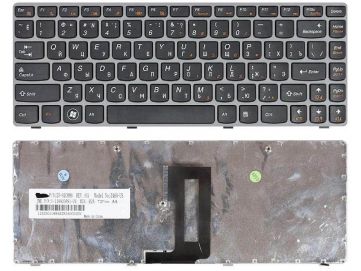 Оригинальная клавиатура для Lenovo IdeaPad Z450, Z460, Z460A, Z460G series, black, (gray frame), ru
