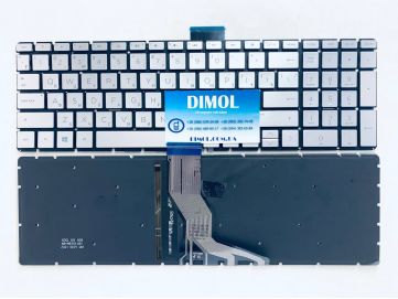 Оригинальная клавиатура для ноутбука HP Pavilion 15-BS, 15-BW, 250 G6, 255 G6, 256 G6, 258 G6 series, rus, silver, подсветка 