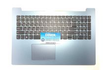 Оригинальная клавиатура для Lenovo IdeaPad 320-15, 330-15, 520-15 series, gray, ru, голубая передняя панель