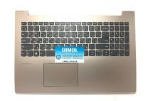 Оригинальная клавиатура для Lenovo IdeaPad 320-15, 330-15, 520-15 series, gray, ru, золотая передняя панель