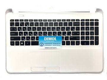 Оригинальная клавиатура для ноутбука HP Pavilion 15-D series, ru, black, белая передняя панель 