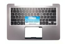 Оригинальная клавиатура для ноутбука Asus Zenbook UX330UA, U3000U, UX330C, UX330CA, U3000C, UX330CA series, black, ru, подсветка, передняя панель кварцево-серая