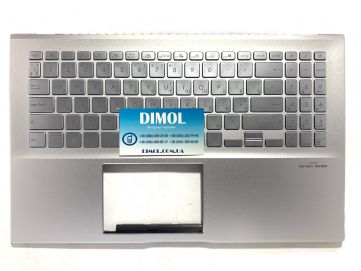 Оригинальная клавиатура для ноутбука Asus Vivobook 15 X531, X531F, X531FA, S5500, S5500F, S532F series, silver, ukr, серебристая передняя панель, подсветка