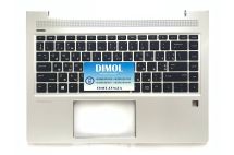 Оригинальная клавиатура для ноутбука HP Probook 440 G6, 445 G6, 445R G6 series, ru, black, серебристая передняя панель, подсветка Оригинальная клавиатура для ноутбука HP Probook 440 G6, 445 G6, 445R G6 series, ru, black, серебристая передняя панель, подсветка