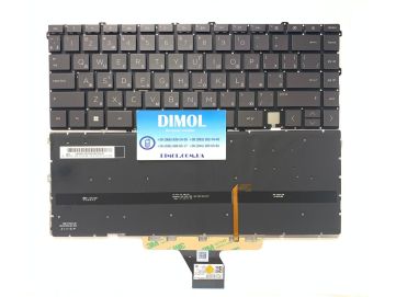 Оригинальная клавиатура для ноутбука HP Envy x360 15-eu, 15-es, 15m-eu, 13-ay series, rus, grey, подсветка 