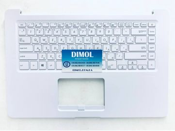 Оригинальная клавиатура для ноутбука Asus Vivobook 15 X510, X510UQ, A510U, F510U series, ru, white, белая передняя панель 