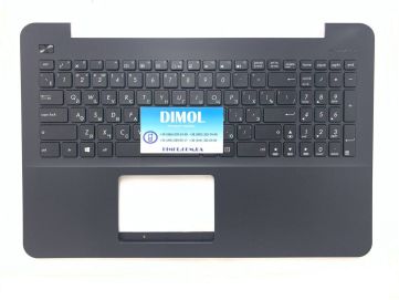 Оригинальная клавиатура для ноутбука Asus X555L, X555Y, X554L, X554Y, R556L, R556Y, X555S, K555S series, black, ru, черная передняя панель