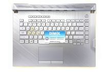 Оригинальная клавиатура для Asus ROG Strix G15 G512LW, G531GT series, ua, голубой, голубая передняя панель, подсветка RGB 