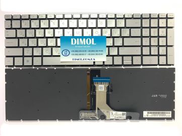 Оригинальная клавиатура для HP Pavilion X360 15-EG, 15-EH, 15Z-EH, 15-ER, 15S-ER series, ru, silver, подсветка