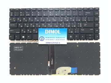 Оригинальная клавиатура для ноутбука HP Probook 440 G6, 445 G6, 440 G7, 445 G7 series, ru, black, подсветка