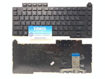 Оригинальная клавиатура для ноутбука Asus ROG Strix G15 G513, G15 G513QY, G15 G513QM, G15 G513Q series, black, ru, подсветка