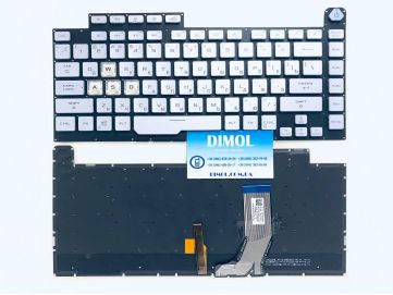 Оригинальная клавиатура для Asus ROG Strix G15 G512LW, G531GT series, ru, серебристый, подсветка