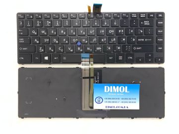 Оригинальная клавиатура для Toshiba Portege R30-C, Satellite Pro R40-C series, black, ru, подсветка