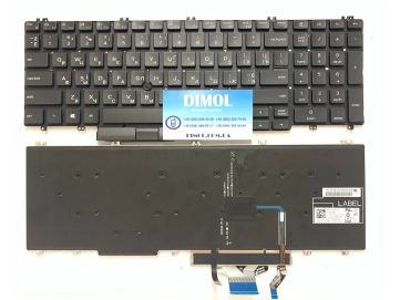 Оригинальная клавиатура для ноутбука Dell Latitude 5500, Latitude 5501, Precision 3500, Precision 3501, Precision 3540, Precision 3541 series, black, ru, trackpoint, подсветка