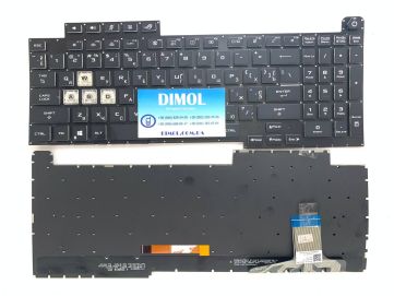 Оригинальная клавиатура для ноутбука Asus ROG Stirx G17 G713, G713QR, G713RX, G713RS, G713RC series, ru, black, подсветка - RGB
