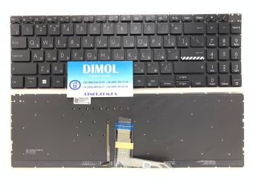 Оригинальная клавиатура для Asus Vivobook Pro M3500, M3500Q, M3500QC, M3500QA, X3500PC, X3500PA, K3500PA  series, ru, black, подсветка