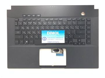 Оригинальная клавиатура для ноутбука Asus ROG ZEPHYRUS GX502, GX502GV, GX502GW series, ua, black, черная передняя панель подсветка- RGB