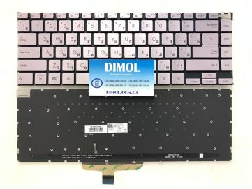 Оригинальная клавиатура для ноутбука Asus ZenBook 14X OLED UX5400, UX5400E, UX5400EA, UX5400EG, UX5400ZF series, ru, Lilac Mist, подсветка
