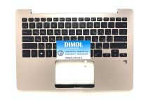 Оригинальная клавиатура для ноутбука Asus ZenBook UX331U, UX331UN series, black, uk, подсветка, золотая передняя панель