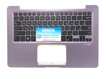 Оригинальная клавиатура для ноутбука Asus VivoBook S14 S406, S406U, V406U, X406, X406U, X406UA series, ru, черный, подсветка, фиолетовая передняя панель