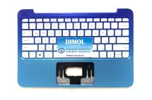 Оригинальная клавиатура для ноутбука HP Stream 11-R, 11-D, 11-AS series, ru, white, синяя передняя панель Оригинальная клавиатура для ноутбука HP Stream 11-R, 11-D, 11-AS series, ru, white, синяя передняя панель