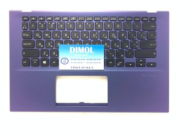 Оригинальная клавиатура для ноутбука Asus Vivobook 14 X412, X412F, X412FA, X412U, X412D, X412UA, X412UF, X412FL, X412DK series, black, uk, передняя панель павлиний