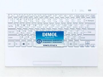 Оригинальная клавиатура для ноутбука Sony VAIO Tap 11, Sony VGP-WKB16 series, rus, white, белая передняя панель