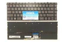 Оригинальная клавиатура для HP Spectre x360 13-AW, 13-AW0008CA, 13-AW0010CA, 13-AW0020NR, 13-AW0023DX series, ru, brown, подсветка